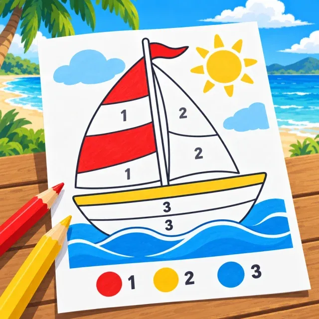 Colorear por números verano