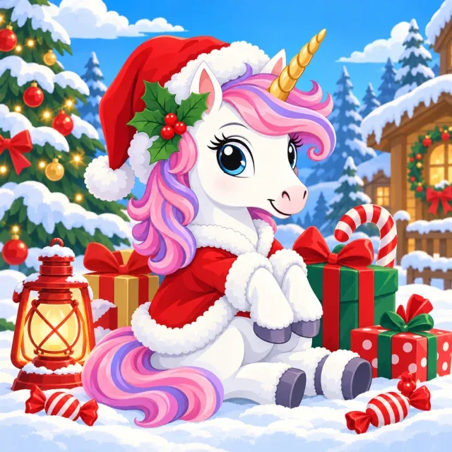 Unicornio Navidad