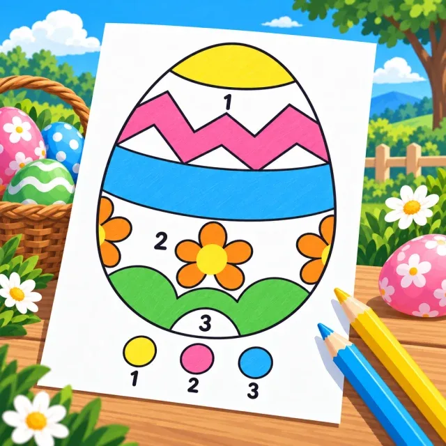 Colorear por números Pascua