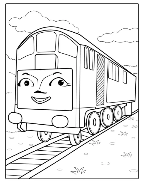 BoCo, de diesellocomotief, staat afgebeeld.