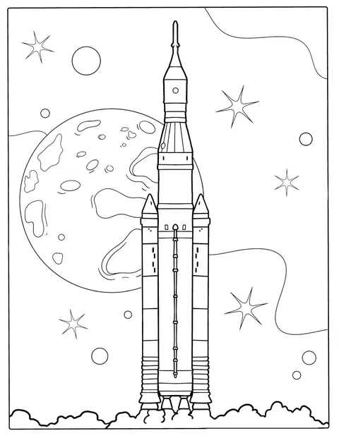 Rakieta NASA SLS Block 1 stoi gotowa do startu.