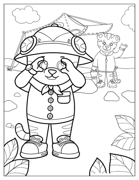 Daniel Tiger disfruta de una aventura de safari.