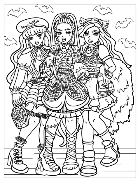 Draculaura, Frankie Stein y Clawdeen Wolf aparecen juntas.