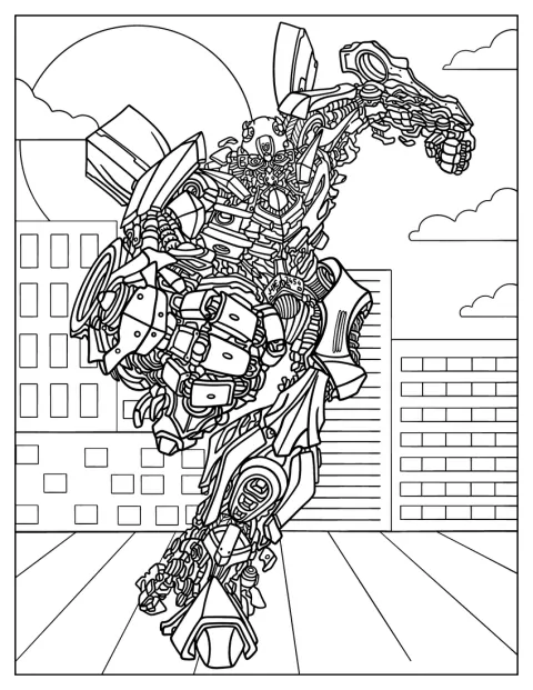 Bumblebee adopte une posture de combat.