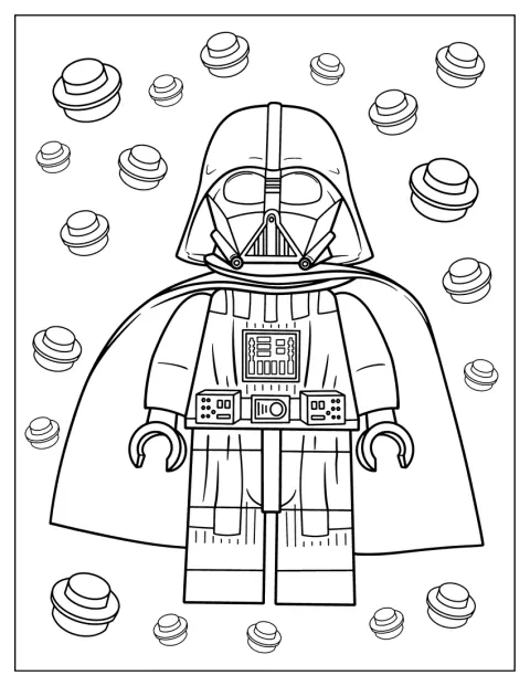 O figurină LEGO îl înfățișează pe Darth Vader.