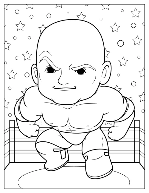 Une version miniature et souriante de The Rock prend la pose.