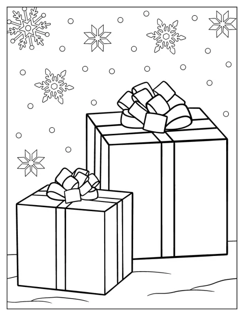 De grands paquets cadeaux ornés de rubans sont empilés.
