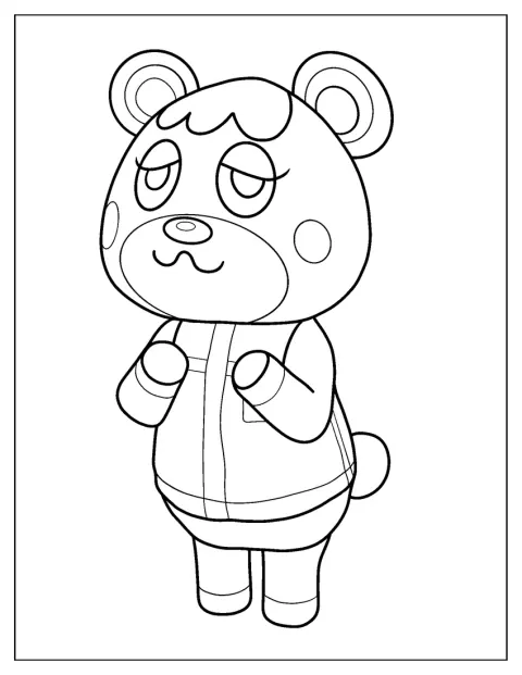 Animal Crossing Coloring Page Charlise