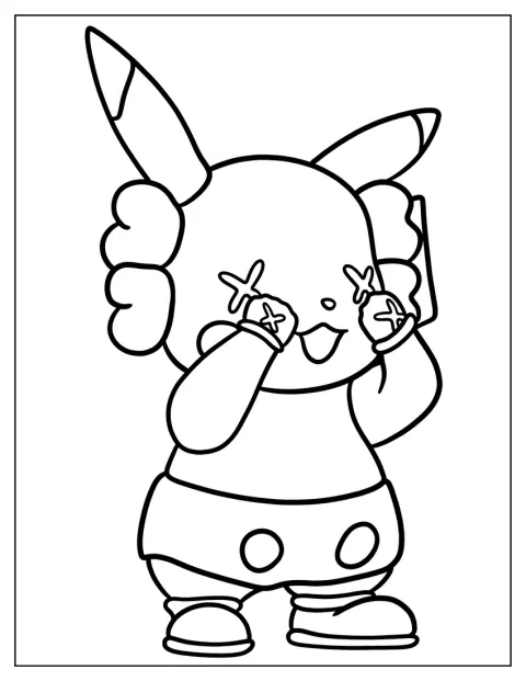 Pikachu et le KAWS Companion apparaissent côte à côte.