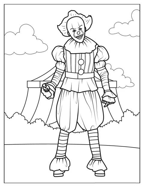 Easy Outline of Pennywise from IT