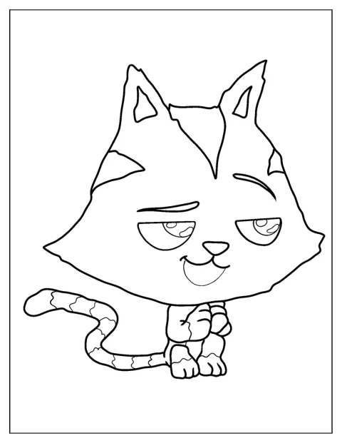 Un personaj CatRat în stil kawaii stă pozând.