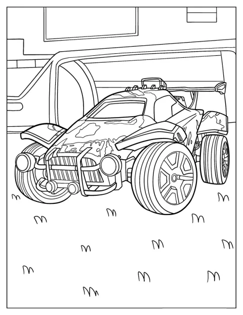 Octane-bilen fra Rocket League vises alene.
