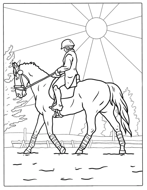 Un caballo de doma clásica posa con elegancia.