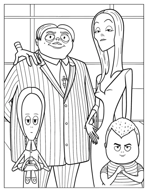 Kreskówkowa Rodzina Addamsów pojawia się w upiornej scenie.
