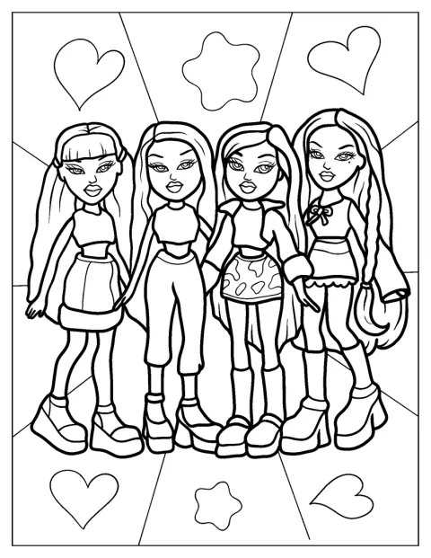 Jade, Sasha, Cloe és Yasmin együtt szerepelnek a képen.