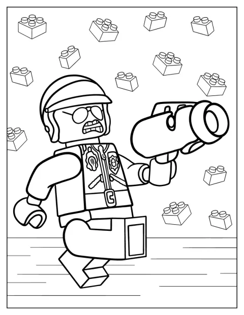 Le personnage Bad Cop de LEGO se tient prêt à intervenir.