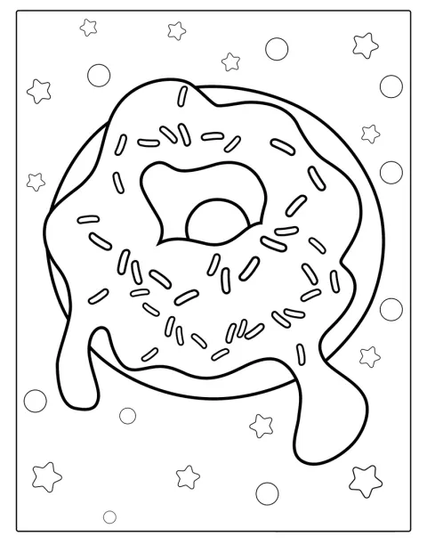 Una ciambella semplice è ricoperta di glassa.