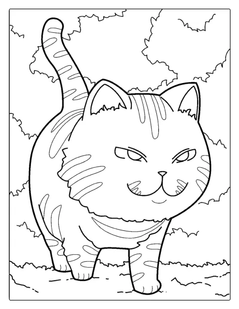 Een vrolijke tijger is afgebeeld in cartoonstijl.