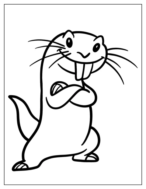 Rufus, la rata topo desnuda, aparece en primer plano.