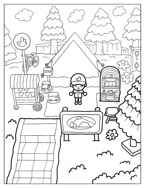 Egy Animal Crossing-lakó a Pocket Camp világában látható.