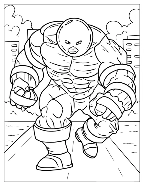 Juggernaut assume una posa da combattimento.