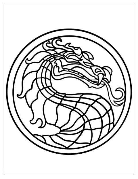 Het logo van Mortal Kombat staat groot afgebeeld.