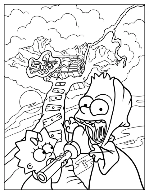 Bart en Maggie spelen samen een gemene grap met Homer.