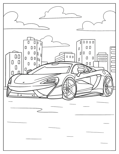 Der McLaren 570S ist am Straßenrand geparkt.