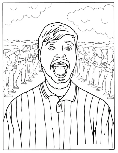 MrBeast poserer dramatisk i et energisk miniaturebillede.