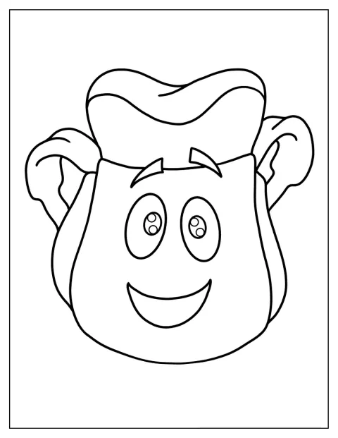 Doras ryggsäck står redo för nästa äventyr.