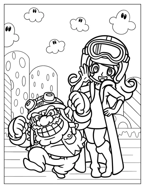 Wario ja Mona ovat yhdessä Diamond Cityssä.
