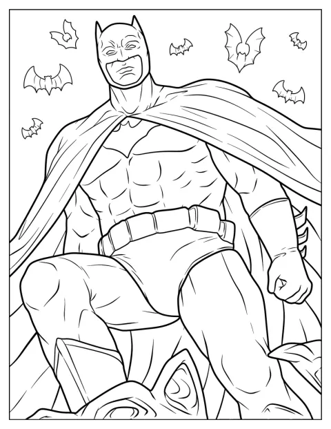 Batman pozuje w komiksowej odsłonie.