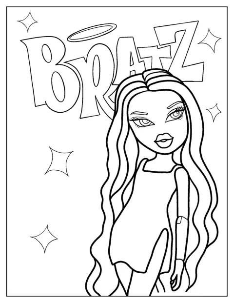 Bratz-dockan Cloe poserar i sin moderiktiga stil.