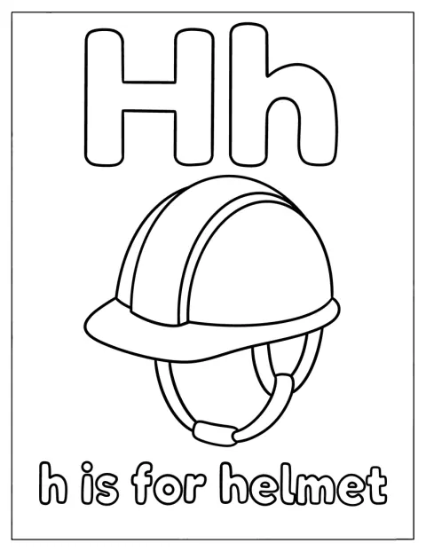 Un casco è raffigurato accanto alla lettera H.
