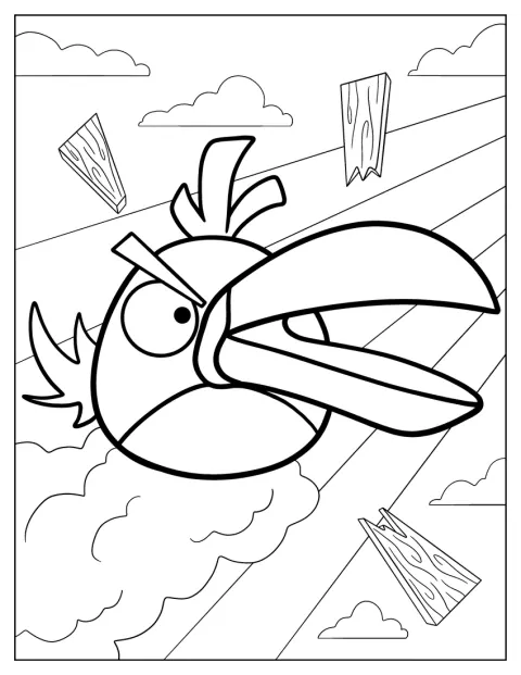 Hal från Angry Birds flyger mot grisarna i ett anfall.
