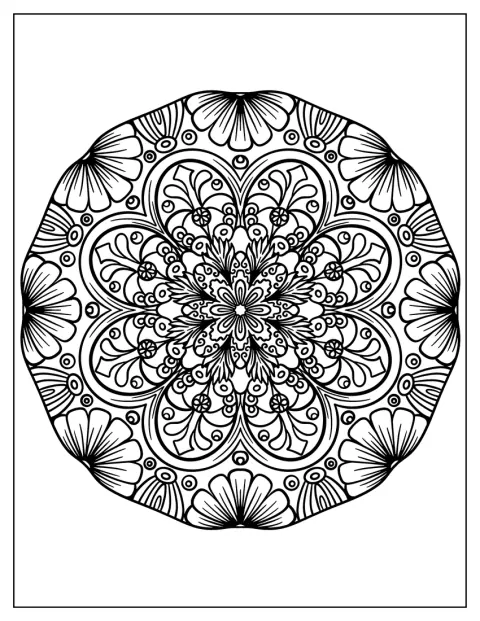 Tropische bloemen vormen samen een gedetailleerde mandala.