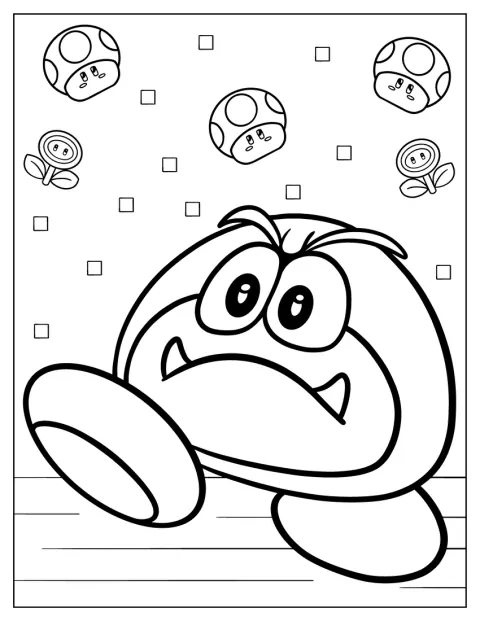 Un Galoomba apparaît seul dans un dessin aux contours simples.