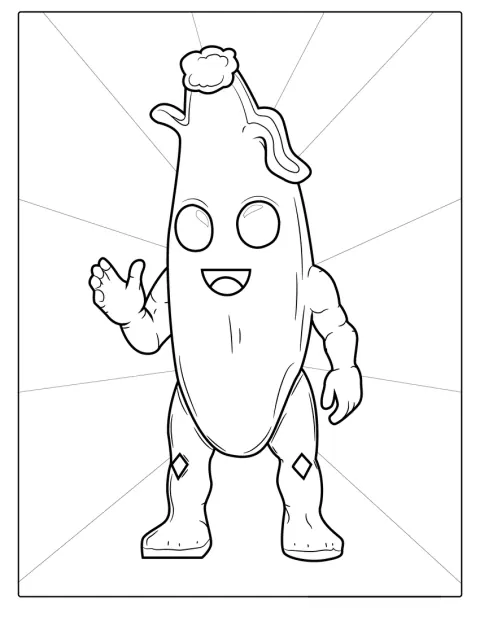 En Fortnite-bananfigur står alene.