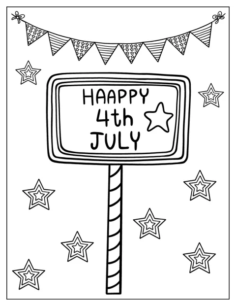 Le message « Joyeux 4 juillet » accompagne les célébrations américaines.