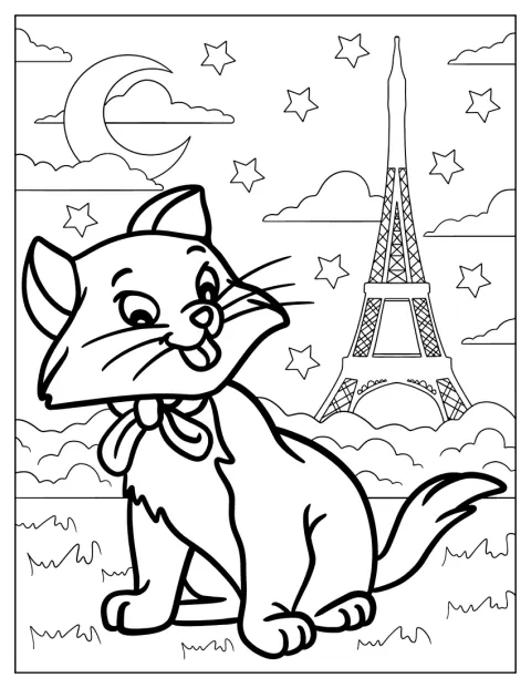 Berlioz står framför Eiffeltornet i Paris.