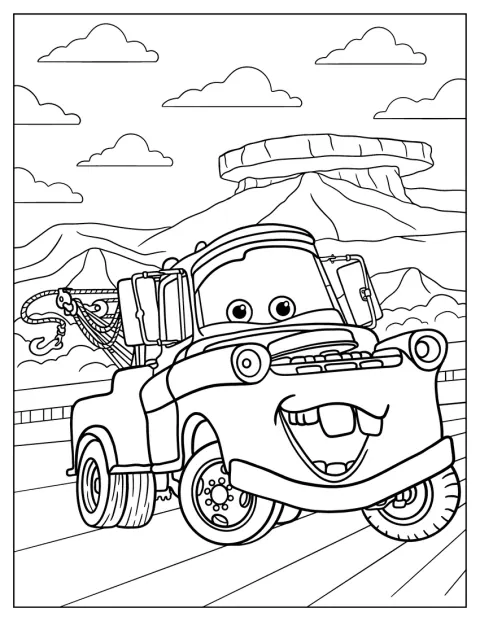 Mater kijkt vrolijk terwijl hij buiten staat.