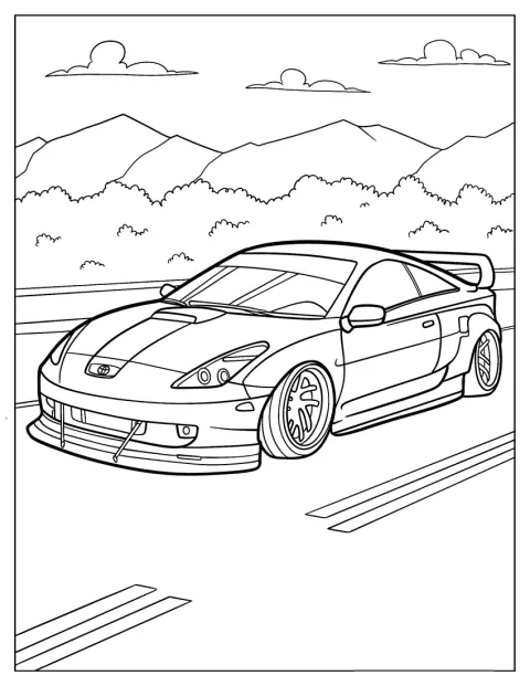 1998年式のトヨタ セリカが道路を走っています。