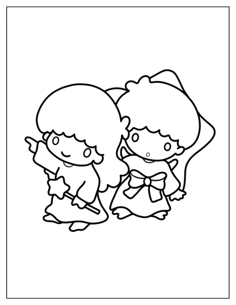 Kiki e Lala fluttuano tra stelle scintillanti.