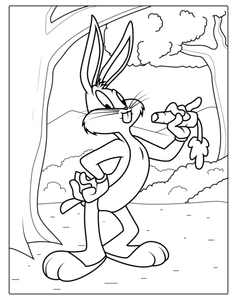 Bugs Bunny è ritratto da solo in primo piano.