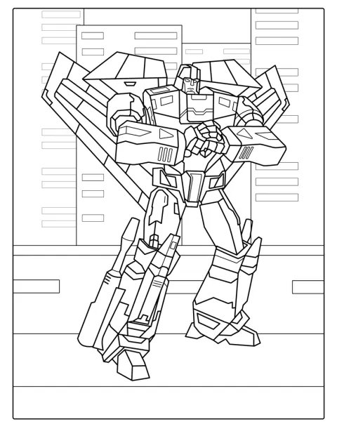 Jetfire se muestra en su forma de robot.