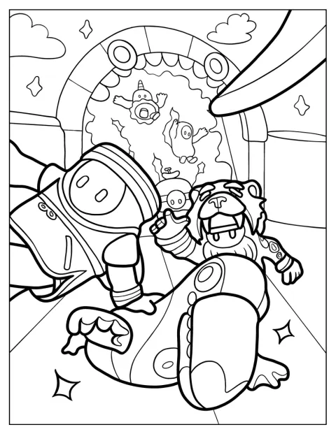 Rookie Bean, Toucan Bean und Lion Bean rennen gemeinsam los.