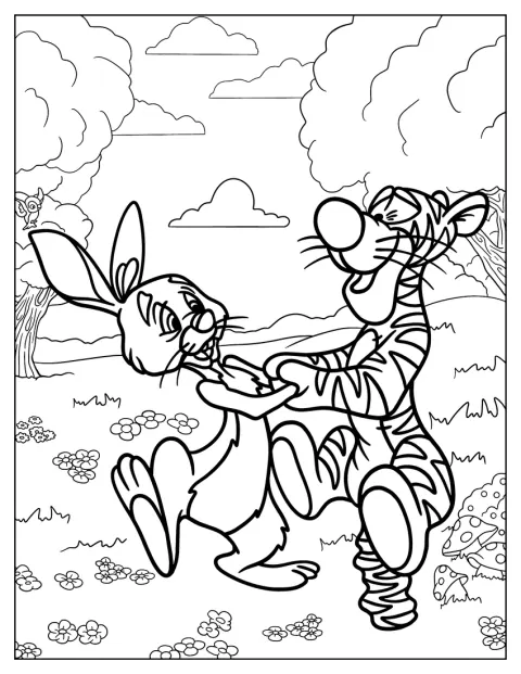 Nasse Nøff og Tigergutt danser sammen.