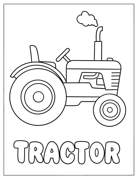 Velký traktor čeká na práci na poli.