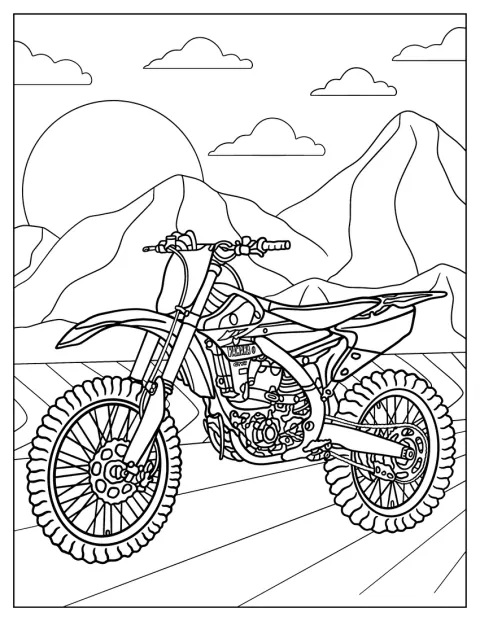 O motocicletă Yamaha YZ450F este prezentată cu detalii ale caroseriei și roților.