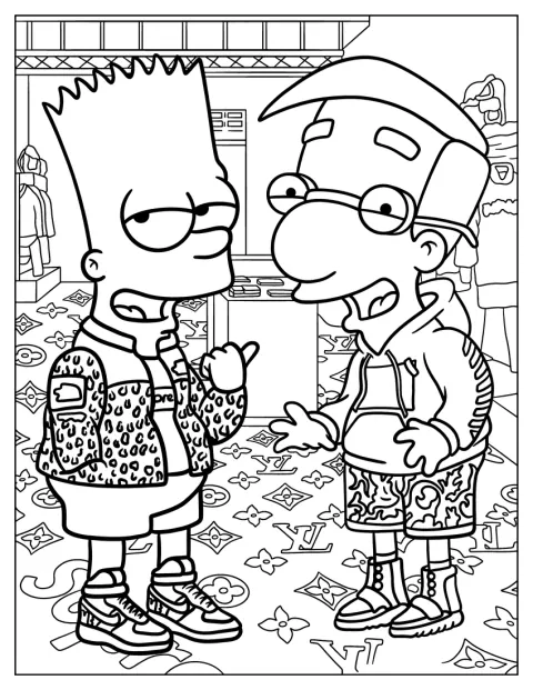 Målarbild Bart Simpson 17